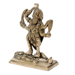 Brass Murti Goddess Kali Mata Standing On Lord Shiva - 4.2 × 3.3 Inches | For Pooja Temple | Home Decor | Office & Mandir Decoration And Gifts