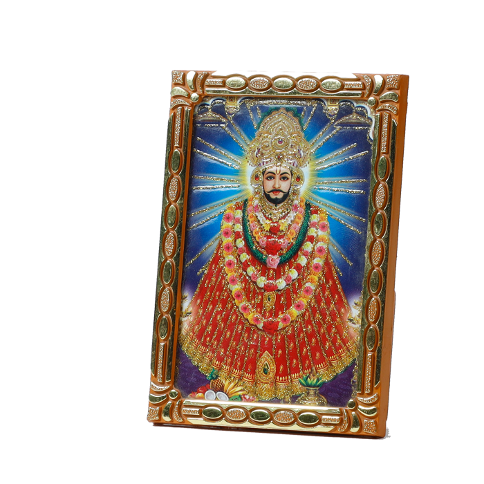 Shree Khatu Shyam Baba Chola Photo Frame - 5 × 3 Inches | For Pooja Temple | Home Decor | Office Decoration | Mandir Decoration And Gifts