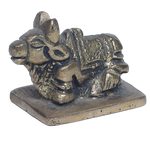 Brass Murti 1 No. Nandi - 1.2 × 2 Inches | For Pooja Temple | Home Decor | Office & Mandir Decoration | Vastu & Spiritual Decor, Ideal for Worship And Gifts
