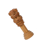 Wooden Brown Ashoka Stambh Desk Ashoka Piller Ideal - 5 × 2 Inches | For Advocate Table Office | Home Decor And Gifts