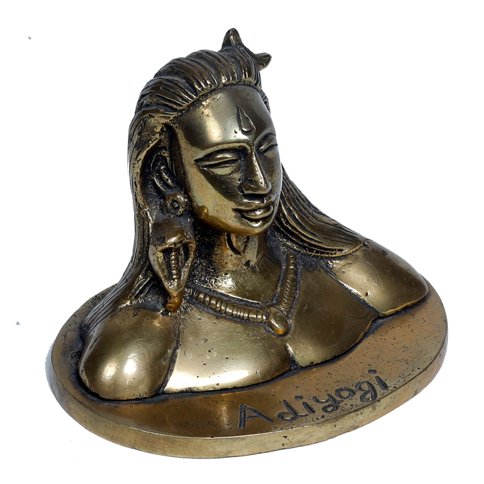 Brass Murti Lord Adiyogi Shiva - 3 × 4 Inches | For Pooja Temple | Home Decor | Office & Mandir Decoration And Gifts