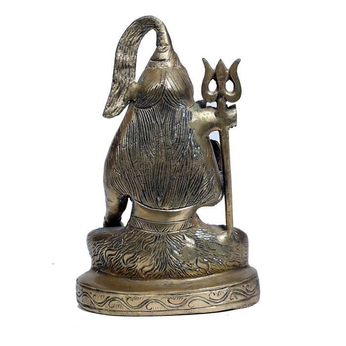 Brass Murti Lord Shiva Ji Mahadev - 6.5 × 4 Inches | For Pooja Temple | Home Decor | Office & Mandir Decoration And Gifts