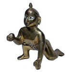 Brass Murti 8 No. Laddu Gopal | Laddu Gopal For Janmashtami Special - 7 × 3.5 Inches | For Pooja Temple | Home Decor | Office & Mandir Decoration And Gifts