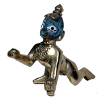 Brass Murti 0 No. Laddu Gopal | Laddu Gopal For Janmashtami Special - 2 × 1.5 Inches | For Pooja Temple | Home Decor | Office & Mandir Decoration And Gifts