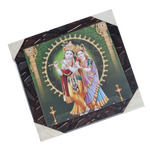 Goddess Radha And Lord Krishan Photo Frame - 11 × 11 Inches | For Pooja Temple | Home Decor And Gifts