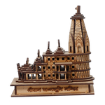 Shri Ram Mandir Ayodhya 3D Wood Temple -5 × 3 Inches | For Home Decor | Pooja Temple | Office Decoration | Mandir Decoration And Gifts