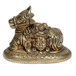 Brass Murti 3 No. Nandi - 3 × 3 Inches | 2.5 × 3 Inches | For Pooja Temple | Home Decor | Office & Mandir Decoration | Vastu & Spiritual Decor, Ideal for Worship And Gifts