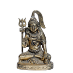 Brass Murti Lord Shiva Ji Mahadev - 6.5 × 4 Inches | For Pooja Temple | Home Decor | Office & Mandir Decoration And Gifts