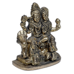 Brass Murti Lord Shiva Family | God Shiva, Parvati, Ganesh And Kartikeya Murti - 3 × 3 Inches | For Pooja Temple | Home Decor And Gifts