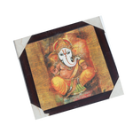 Lord Ganesha Photo Frame - 11 × 11 Inches | For Pooja Temple | Home Decor And Gifts