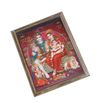 Lord Shiva Family Photo Frame - 17 × 13 Inches | For Pooja Temple | Home Decor And Gifts