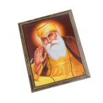 Sikh Guru Nanak Dev Ji Photo Frame - 17 × 13 Inches | For Pooja Temple | Home Decor And Gifts