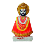 Shree Khatu Shyam Baba Marble Dust Murti Idol - 6 x 3 Inches | For Pooja Temple | Home Decor | Office Decoration | Mandir Decoration And Gifts