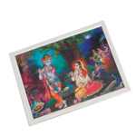Goddess Radha And Lord Krishan Photo Frame - 13 × 17 Inches | For Pooja Temple | Home Decor And Gifts