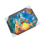 Goddess Radha And Lord Krishan Photo Frame - 25 × 19 Inches | For Pooja Temple | Home Decor And Gifts
