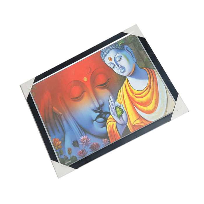 Lord Gautam Buddha Photo Frame - 26 × 20 Inches | For Pooja Temple | Home Decor And Gifts
