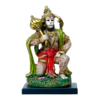 Lord Veer Bajrang Bali Hanuman Ji Marble Dust Murti Idol - 9 x 5 Inches | For Pooja Temple | Home Decor | Office Decoration | Mandir Decoration And Gifts