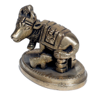 Brass Murti 1 No. Cow And Collins - 1.5 × 2.5 Inches | For Pooja Temple | Home Decor | Office & Mandir Decoration | Vastu & Spiritual Decor, Ideal for Worship And Gifts