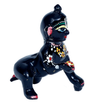 Brass Black Murti 3 No. Laddu Gopal | Laddu Gopal For Janmashtami Special - 4 × 2.5 Inches | For Pooja Temple | Home Decor | Office & Mandir Decoration And Gifts