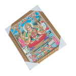 Goddess Santoshi Mata Hindu Photo Frame - 11 × 10 Inches | For Pooja Temple | Home Decor And Gifts
