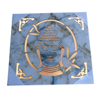 Lord Buddha Ji Photo Frame - 12 × 12 Inches | For Pooja Temple | Home Decor | Office Decoration | Mandir Decoration And Gifts