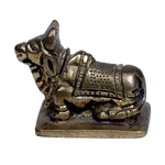 Brass Murti 2 No. Nandi - 1.5 × 2 Inches | For Pooja Temple | Home Decor | Office & Mandir Decoration | Vastu & Spiritual Decor, Ideal for Worship And Gifts