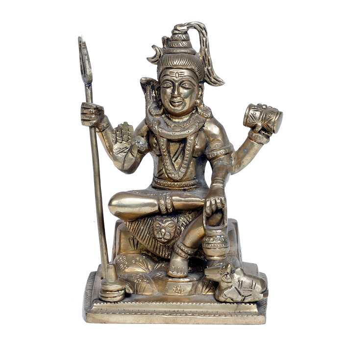 Brass Murti Lord Shiva Ji Mahadev - 6 × 5 Inches | For Pooja Temple | Home Decor | Office & Mandir Decoration And Gifts