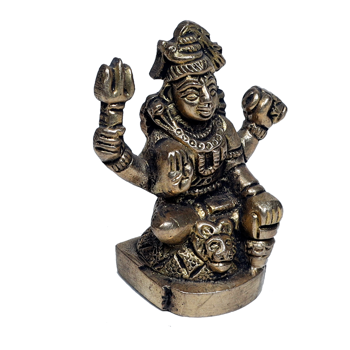 Brass Murti Lord Shiva Ji Mahadev - 2 × 2 Inches | 2.5 × 2 Inches | For Pooja Temple | Home Decor | Office & Mandir Decoration And Gifts