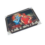 Goddess Radha And Lord Krishan Photo Frame - 20 × 13 Inches | For Pooja Temple | Home Decor And Gifts