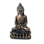 Lord Buddha Is Sitting On The Throne | Porcelain Murti Idol - 3 × 3 Inches | For Pooja Temple | Home Decor | Office Decoration | Mandir Decoration And Gifts