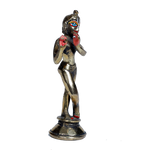 Brass Murti Lord Krishna Is Standing At The Stool- 4.5 × 2 Inches | For Pooja Temple | Home Decor | Office & Mandir Decoration And Gifts