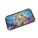 Goddess Radha And Lord Krishan Photo Frame - 21 × 39 Inches | For Pooja Temple | Home Decor And Gifts