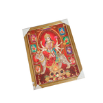 Goddess Durga Mata Is Sitting On The Lion Photo Frame - 26 × 20 Inches | For Pooja Temple | Home Decor And Gifts