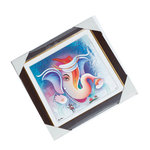 Lord Ganesha Photo Frame - 11 × 11 Inches | For Pooja Temple | Home Decor And Gifts