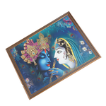 Goddess Radha And Lord Krishan Photo Frame - 26 × 20 Inches | For Pooja Temple | Home Decor And Gifts