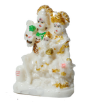 Lord Shiva Family Marble Dust Murti Idol - 4 × 3 Inches | For Pooja Temple | Home Decor | Office Decoration | Mandir Decoration And Gifts