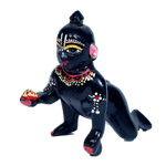Brass Black Murti 5 No. Laddu Gopal | Laddu Gopal For Janmashtami Special - 5 × 3 Inches | For Pooja Temple | Home Decor | Office & Mandir Decoration And Gifts