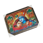 Goddess Radha And Lord Krishan 3D Photo Frame - 14 × 17 Inches | For Pooja Temple | Home Decor And Gifts