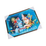 Goddess Radha And Lord Krishan Photo Frame - 25 × 19 Inches | For Pooja Temple | Home Decor And Gifts