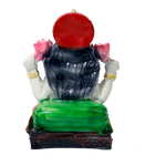 Goddess Lakshmi Mata Is Sitting On The Stool Marble Dust Murti Idol - 5 × 3 Inches | For Pooja Temple | Home Decor | Office Decoration | Mandir Decoration And Gifts