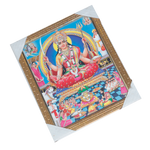 Goddess Santoshi Mata Hindu Photo Frame - 11 × 10 Inches | For Pooja Temple | Home Decor And Gifts