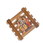 Lord Ram Darbar With Ram, Laxman, Sita And Hanuman Photo Frame - 14 × 15 Inches | For Pooja Temple | Home Decor And GIfts