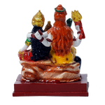 Lord Shiva Family Marble Dust Murti Idol | God Shiva, Parvati Ji, Ganesha And Kartikeya - 4 x 4.5 Inches | For Pooja Temple | Home Decor | Office Decoration | Mandir Decoration And Gifts