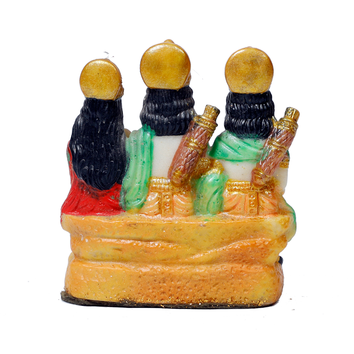 Lord Ram Darbar Marble Dust Murti Idol - 5 × 5 Inches | For Pooja Temple | Home Decor | Office Decoration | Mandir Decoration And Gifts