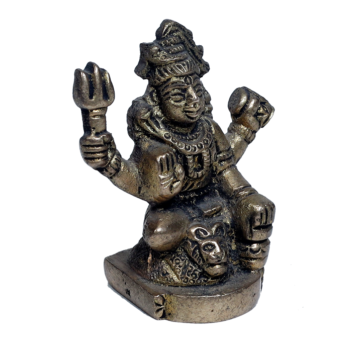 Brass Murti Lord Shiva Ji Mahadev - 2 × 2 Inches | 3 × 2.5 Inches | For Pooja Temple | Home Decor | Office & Mandir Decoration And Gifts