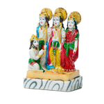 Lord Ram Darbar Marble Dust Murti Idol - 5 × 5 Inches | For Pooja Temple | Home Decor | Office Decoration | Mandir Decoration And Gifts