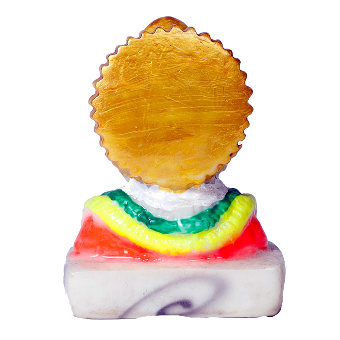Shree Khatu Shyam Baba Marble Dust Murti Idol - 4 x 3 Inches | For Pooja Temple | Home Decor | Office Decoration | Mandir Decoration And Gifts