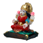 Goddess Lakshmi Mata Is Sitting On Throne | Marble Dust Murti Idol - 2 x 2 Inches | For Pooja Temple | Home Decor | Office Decoration | Mandir Decoration And Gifts
