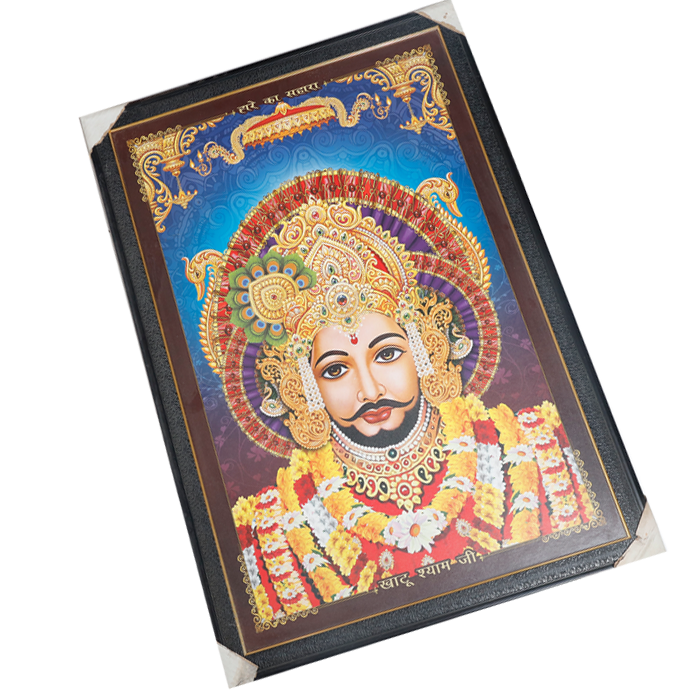 Shree Khatu Shyam Baba Photo Frame - 27 × 39 Inches | For Pooja Temple | Home Decor And Gifts