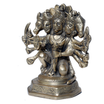Brass Murti Panchmukhi Hanuman Ji - 7 × 6.5 Inches | For Pooja Temple | Home Decor | Office & Mandir Decoration And Gifts